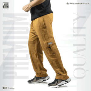 Mustard Fleece Baggy Pants