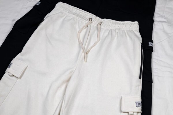 Off White Fleece Baggy Pants