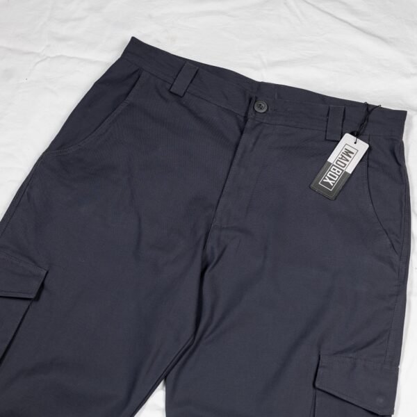 Grey 6 Pocket Baggy Cargo Twill