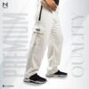 Off White Fleece Baggy Pants