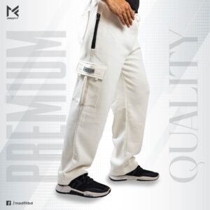 Off White Fleece Baggy Pants