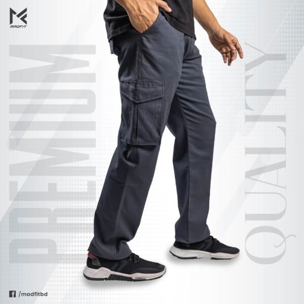 Grey 6 Pocket Baggy Cargo Twill